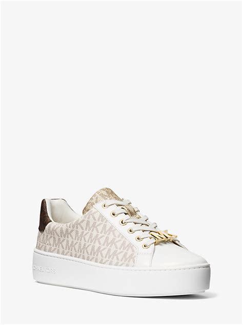 michael kors poppy color-block logo sneaker